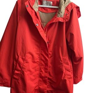 Athleta Jacket Womens XL Orange Hooded Waterproof Outdoor Coat